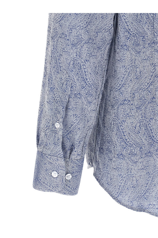 Рубашка с узором «пейсли» синего цвета ETRO MRIB000299TJ5C5B0013