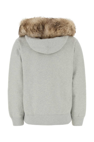 Світло-сіра бавовняна кофта PRADA (134723SOOO18NH)