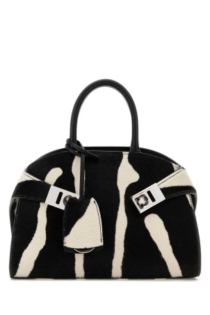 Міні-сумочка з друкованої телячої шкіри Бежева SALVATORE FERRAGAMO (215975789606)