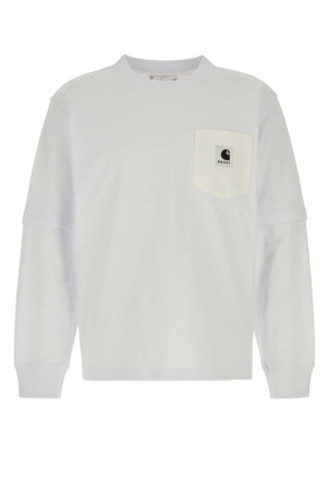 Белая хлопковая футболка Sacai x Carhartt WIP, многоцветная SACAI (2500994S)