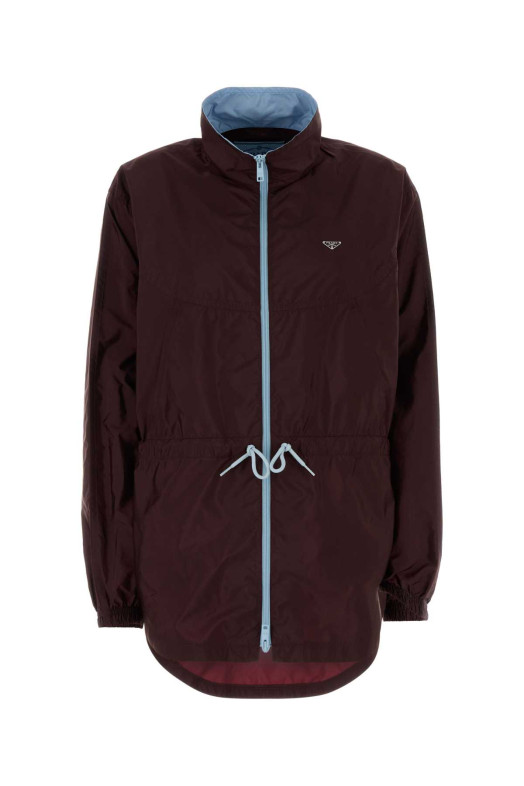 Burgundy Re-Nylon windbreaker PRADA (292332SBAO1WQ9)