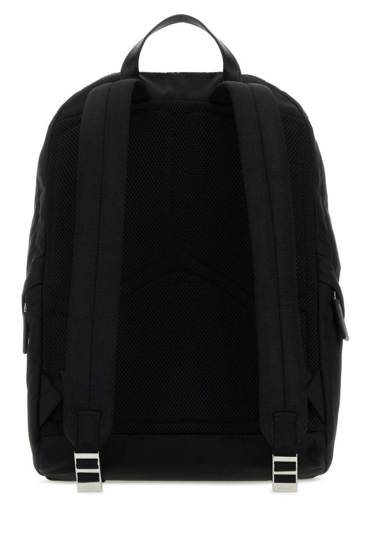 Black Re-Nylon and leather backpack Black PRADA (2VZ1042DMG)