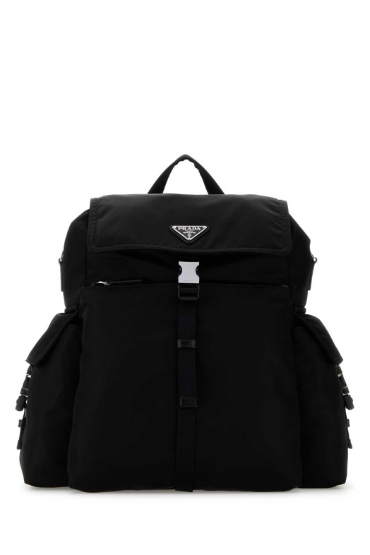Черный тканевый рюкзак Black PRADA (2VZ1182DW3)