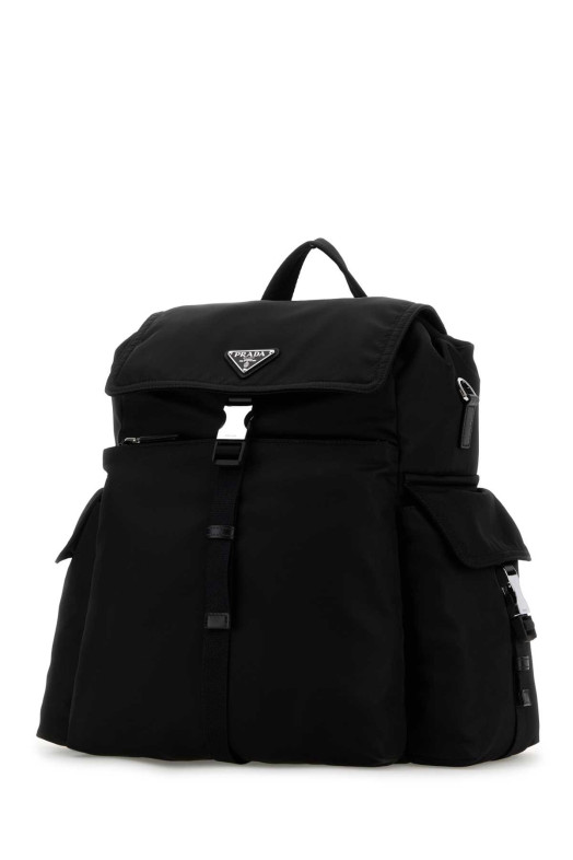 Черный тканевый рюкзак Black PRADA (2VZ1182DW3)