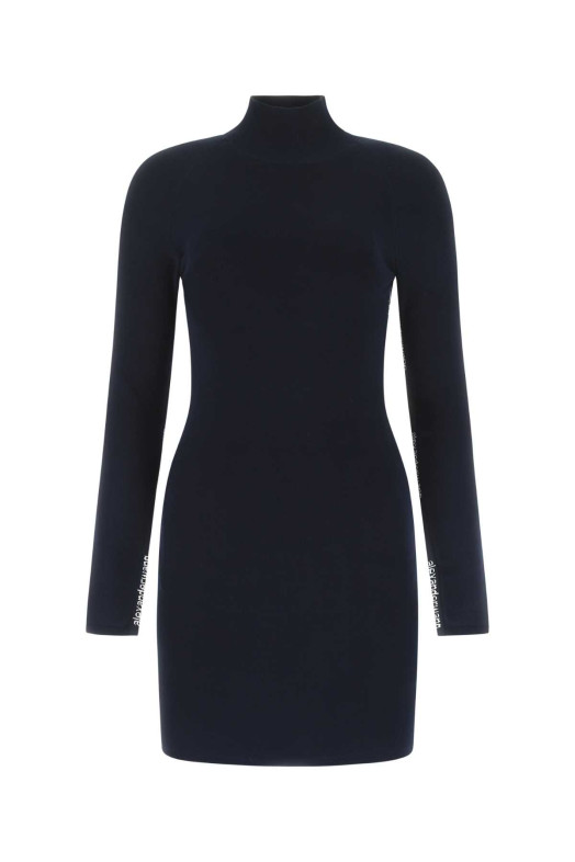 Midnight blue stretch viscose blend mini dress T BY ALEXANDER WANG (4KC4216034)