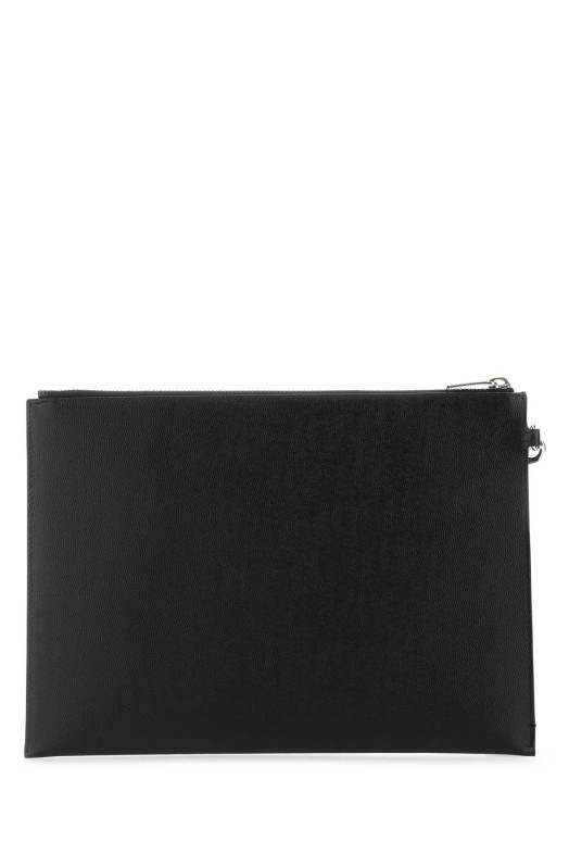 Black leather pouch Black SAINT LAURENT (683865BTY0N)