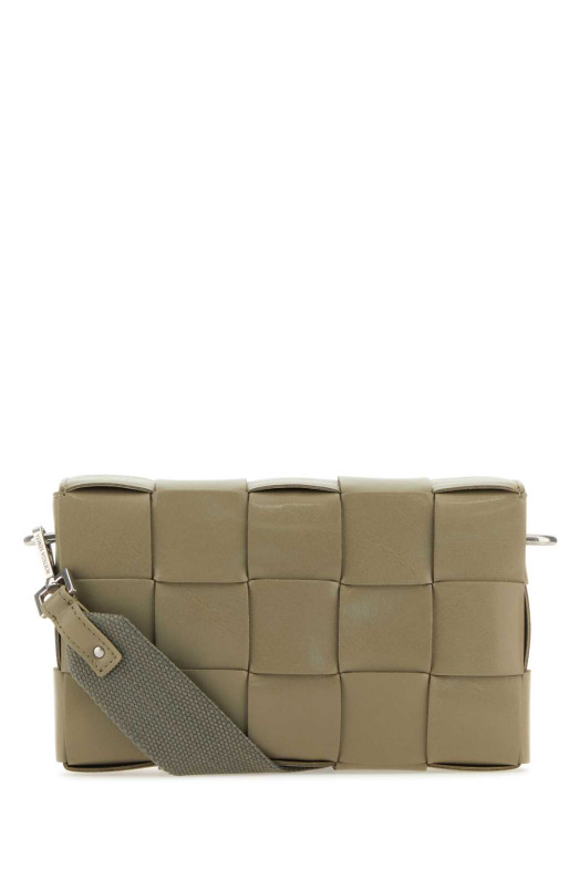 Sage green leather Cassette crossbody bag BOTTEGA VENETA (741777V2XU1)