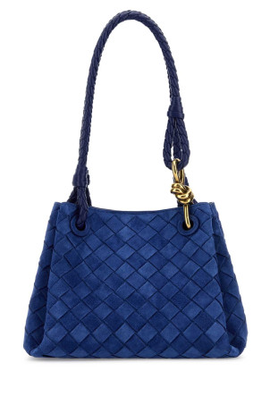 Blue suede small Parachute handbag BOTTEGA VENETA (796569V5ZZ1)