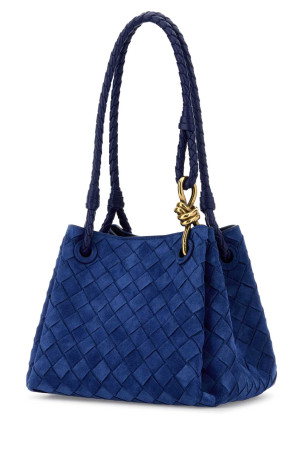 Blue suede small Parachute handbag BOTTEGA VENETA (796569V5ZZ1)