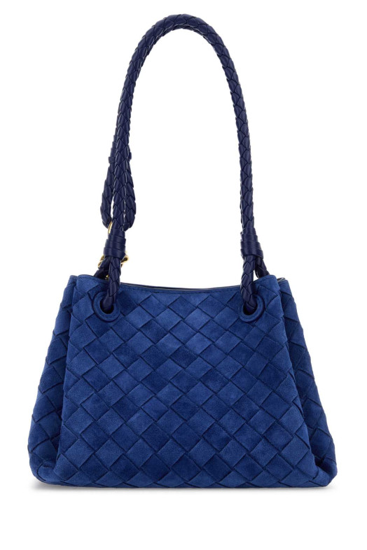 Маленькая сумочка Parachute из синей замши BOTTEGA VENETA (796569V5ZZ1)