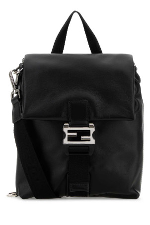 Black leather Fendi Flux handbag FENDI (7VA673AV8B)