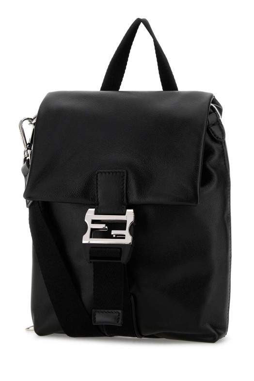 Black leather Fendi Flux handbag FENDI (7VA673AV8B)