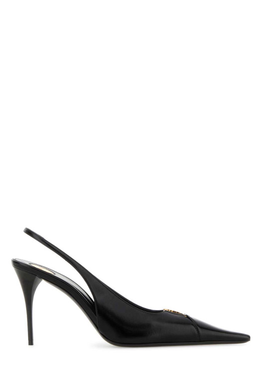 Black leather Babylone 90 pumps Black SAINT LAURENT (806685AAEHI)