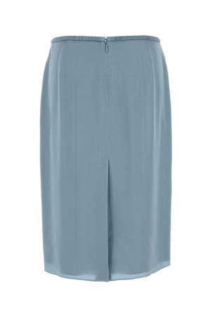 Светло-голубая шелковая юбка GUCCI (853035ZAT90)