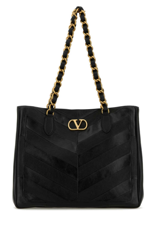 Black leather Laseine shopping bag Black VALENTINO GARAVANI (8W2B0T12PSN)