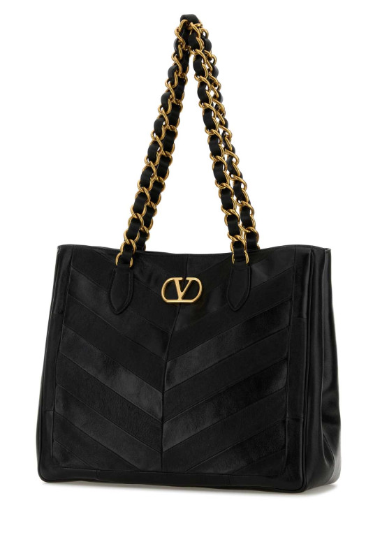 Black leather Laseine shopping bag Black VALENTINO GARAVANI (8W2B0T12PSN)