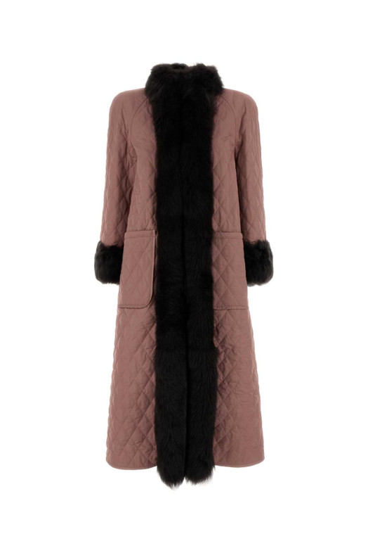 Pink tech satin coat CHLOE (CH25WMA65013)