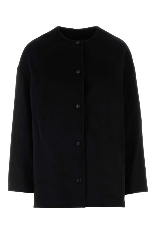 Black flannel Dunne jacket Black LOULOU DE SAISON (DUNNE)