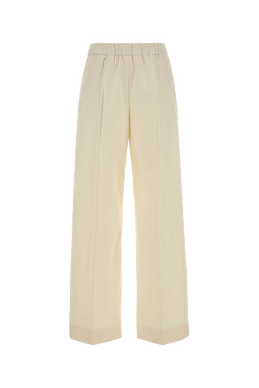 Ivory cotton wide-leg pant JIL SANDER (J02KA0180J45322)