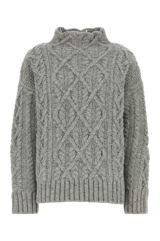 Grey wool sweater White JIL SANDER (J40GP0026J14522)
