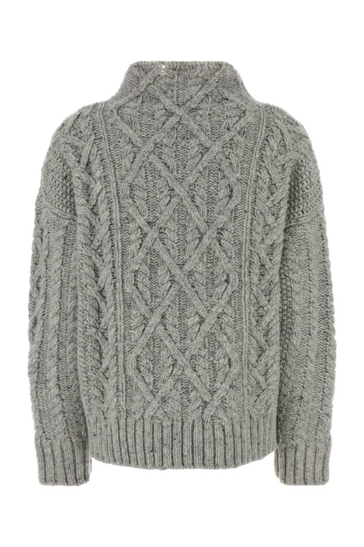 Grey wool sweater White JIL SANDER (J40GP0026J14522)