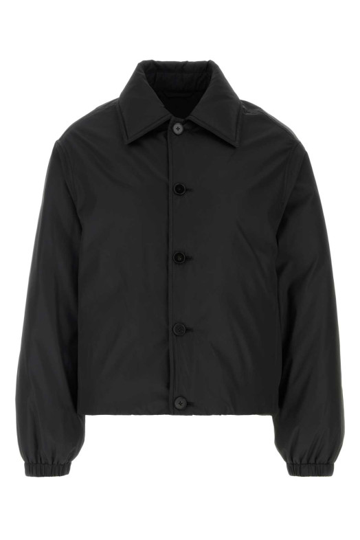 Black polyester padded jacket JIL SANDER (J61AF0002J70207)