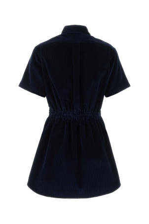 Синее вельветовое мини-платье с рубашкой MIU MIU (MF6133SOOO18SZ)