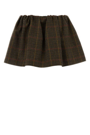 Вышитая мини-юбка в клетку MIU MIU (MG2594SOOO181J)