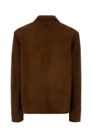 Brown suede jacket MIU MIU (MPV948SOOO104R)