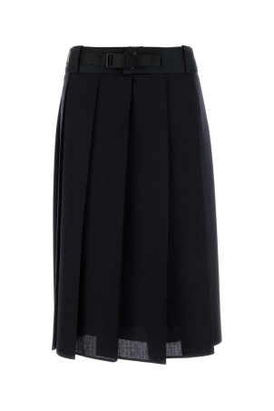 Dark blue wool skirt Blue PRADA (P183ZSOOO18V5)