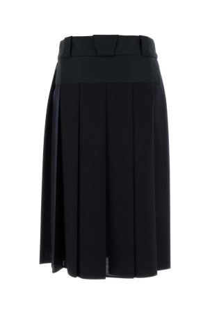 Dark blue wool skirt Blue PRADA (P183ZSOOO18V5)