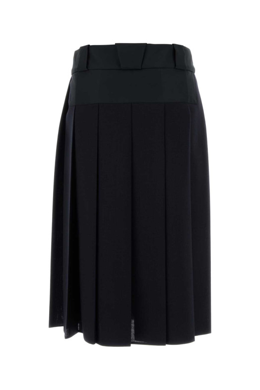 Dark blue wool skirt Blue PRADA (P183ZSOOO18V5)