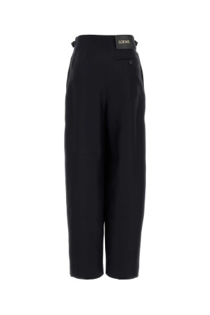 Navy blue wool blend wide-leg pant Black LOEWE (S540Y04XM7)