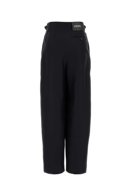 Navy blue wool blend wide-leg pant Black LOEWE (S540Y04XM7)