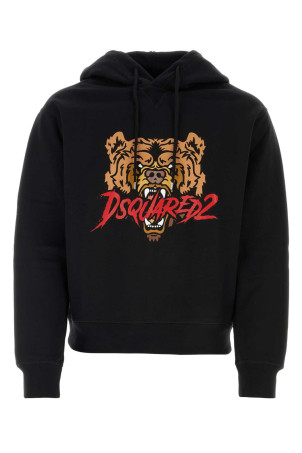 Black cotton sweatshirt DSQUARED (S74GU0814S25516)