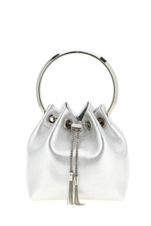 Diwali capsule 'Bon Bon' bucket bag Silver