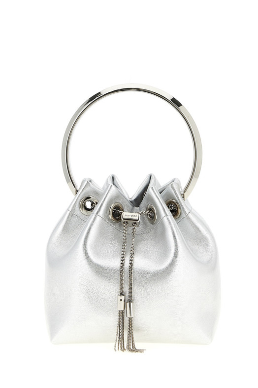 Diwali capsule 'Bon Bon' bucket bag Silver
