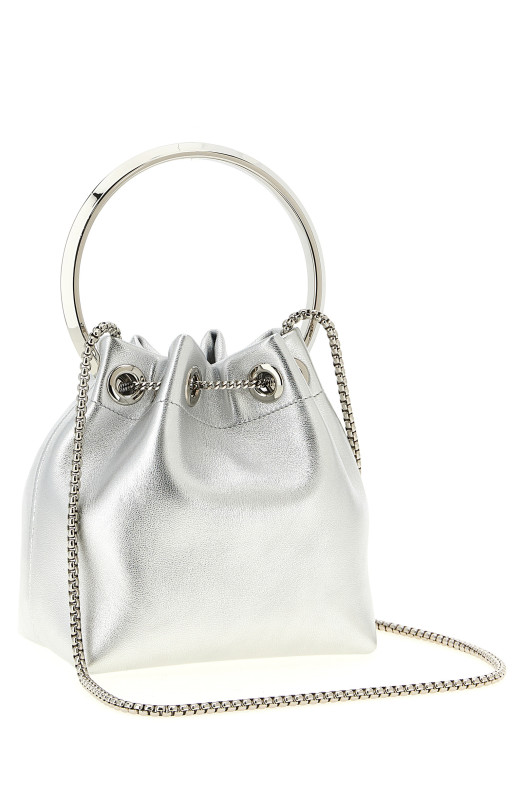 Diwali capsule 'Bon Bon' bucket bag Silver