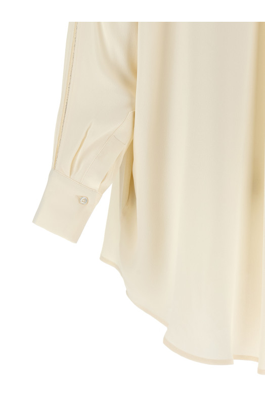 Diamond thread shirt Beige