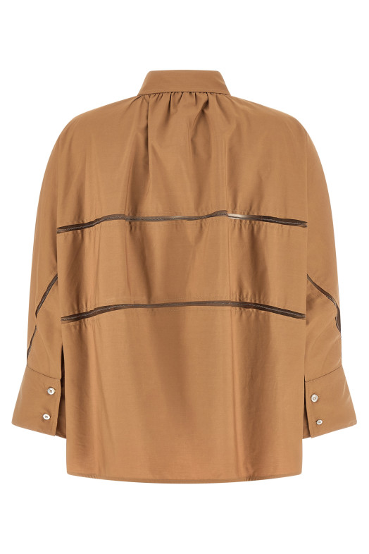 Diamond thread shirt Brown