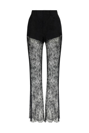 Брюки из кружева Черные GIUSEPPE DI MORABITO 06PSPA1641630499