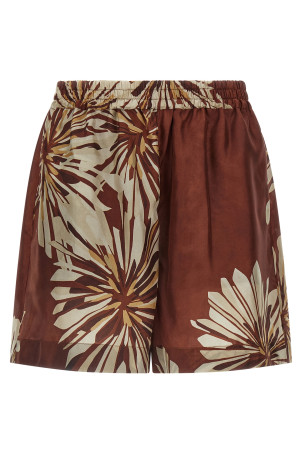 Silk shorts Brown