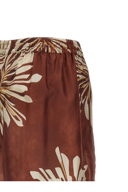 Silk shorts Brown