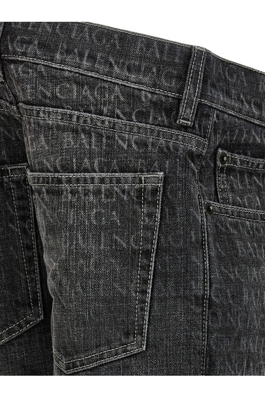 Джинси з широкими штанинами Чорні BALENCIAGA 852328TTWA51037