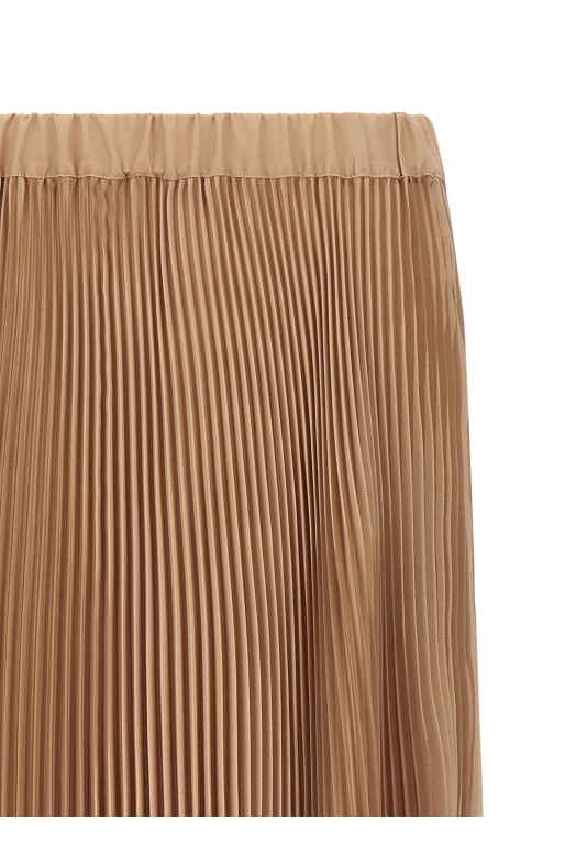 Pleated skirt Beige