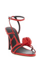 Sculptural knot sandals Red