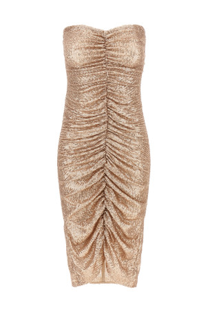 Платье «Без бретелек, с сборками спереди» Розовое ST1253SQD89832