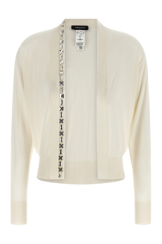 Crystal cardigan White