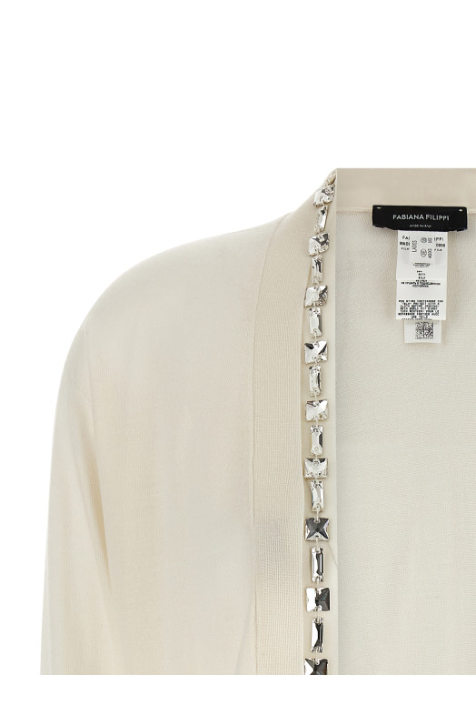 Crystal cardigan White
