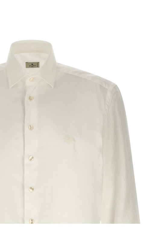 Рубашка с узором «пейсли» белого цвета ETRO MRIB000299TJ5C5W0800